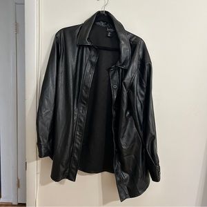 faux leather jacket